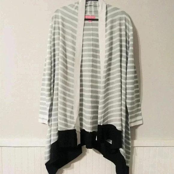 NWOT Woman Within Open Striped Cardigan 1X - Picture 2 of 6